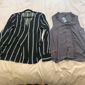 Ann Taylor blouse bundle (one like new, one NWT)